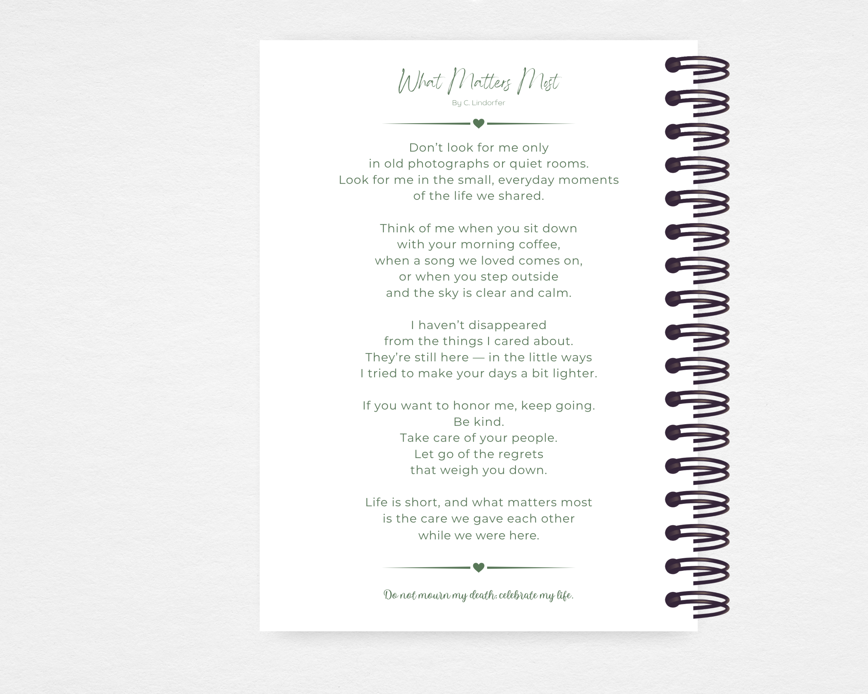 Quiet Classic Memorial Guest Book