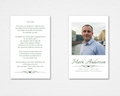 Quiet Classic minimalist memorial prayer card template — front cover and back with 23rd Psalm — Canva editable template