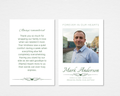 Quiet Classic minimalist memorial thank you card template — front cover and back with editable thank you message — Canva editable template