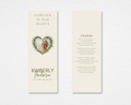 Botanical Heart Memorial Bookmark