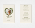 Botanical Heart Memorial Prayer Card
