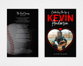 Heart of the Game baseball funeral program template — standard size 8.5x11 — front cover with heart photo frame and back page with The Final Inning poem by C. Lindorfer — Canva editable instant download