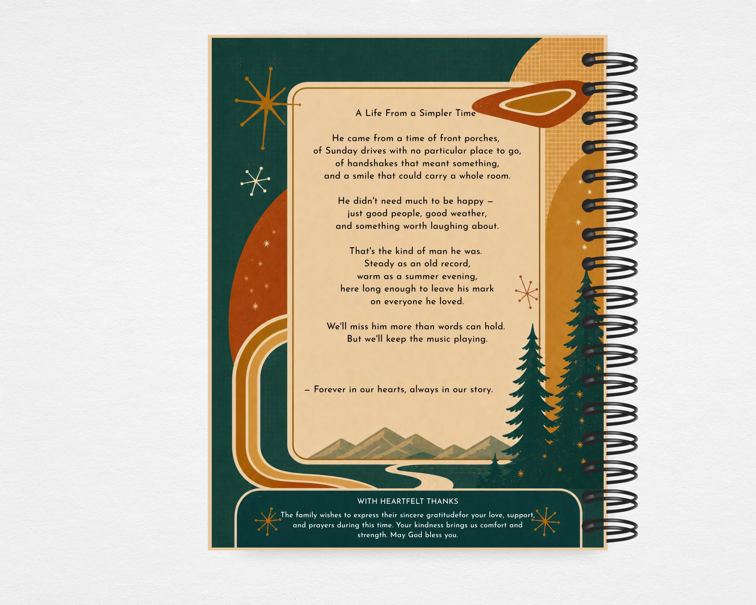 A Life From a Simpler Time Memorial Guest Book