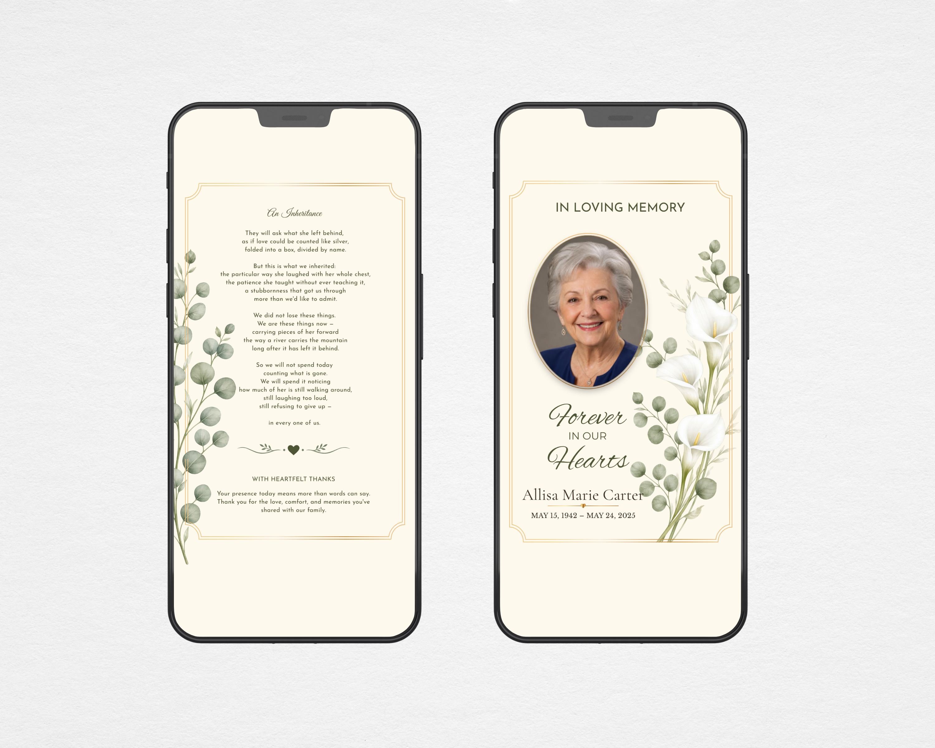 Golden Grace Funeral Program