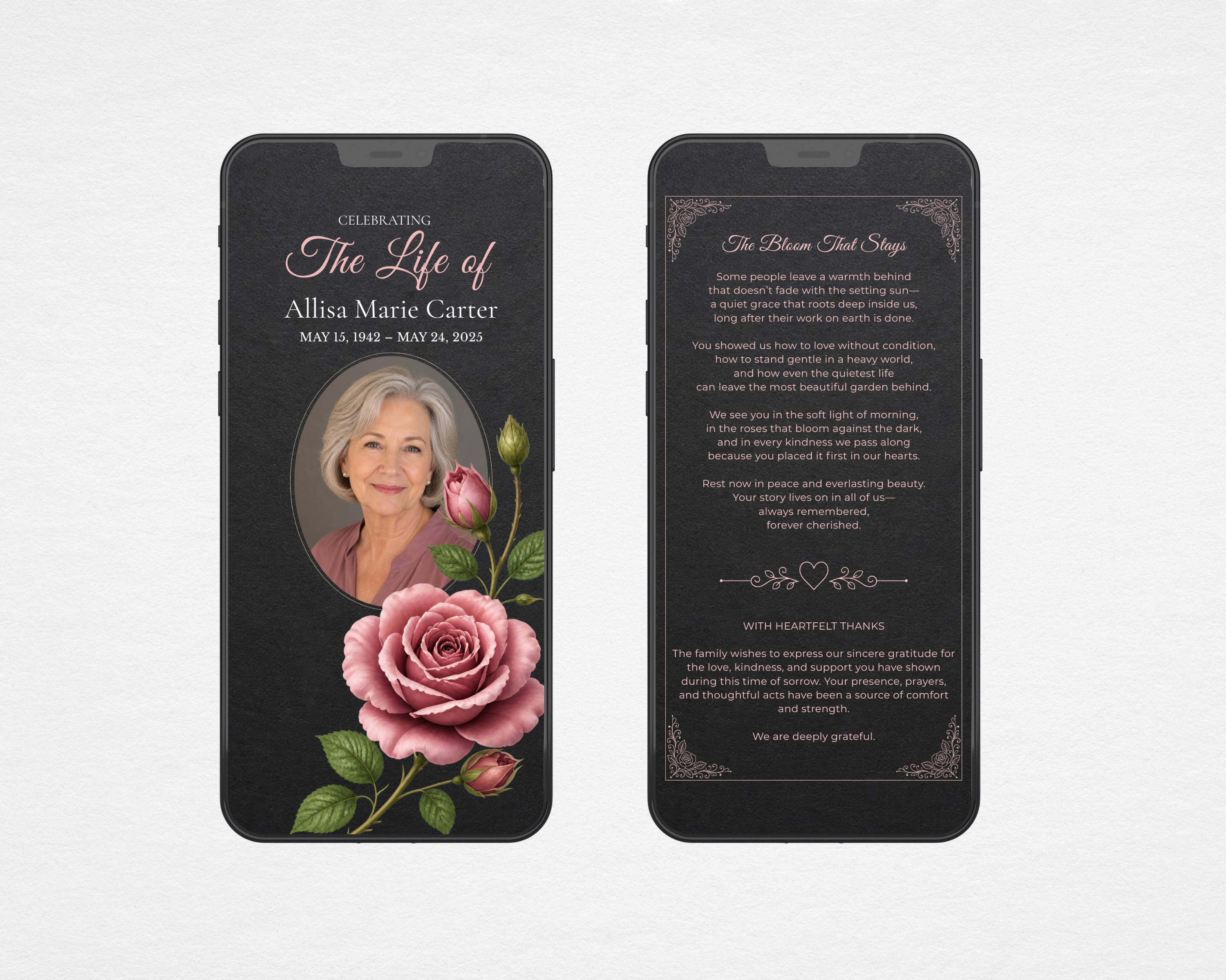 The Bloom That Stays Funeral Program