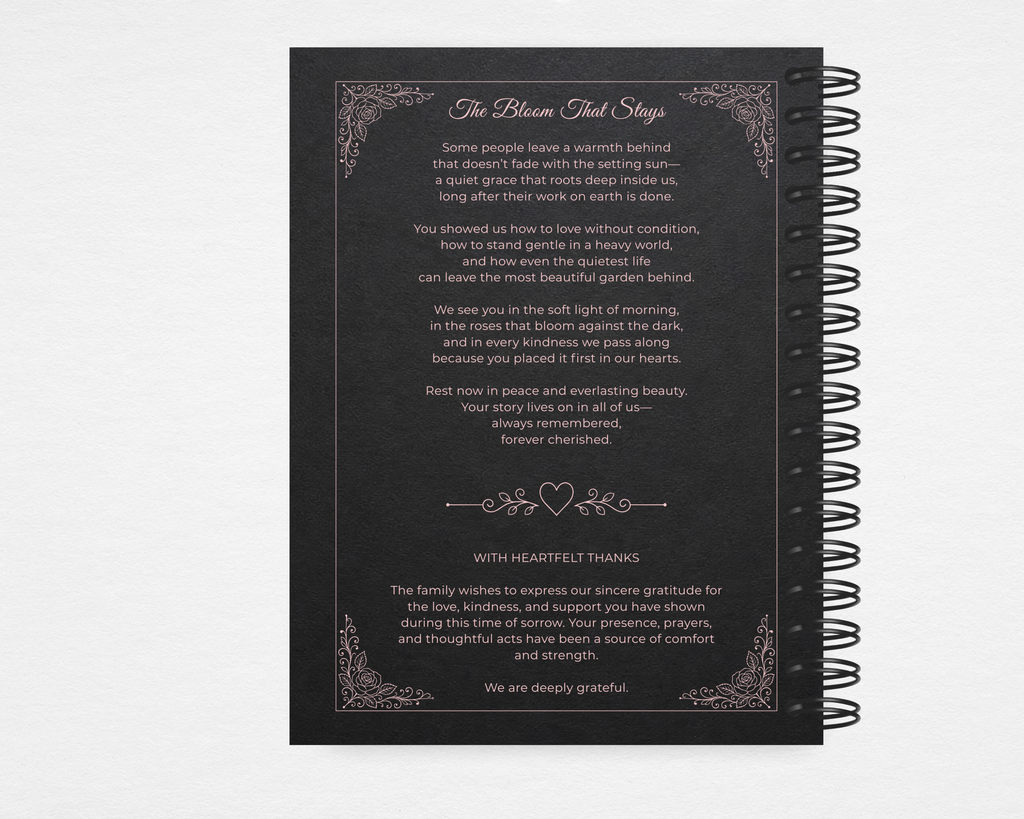 The Bloom That Stays Memorial Guest Book