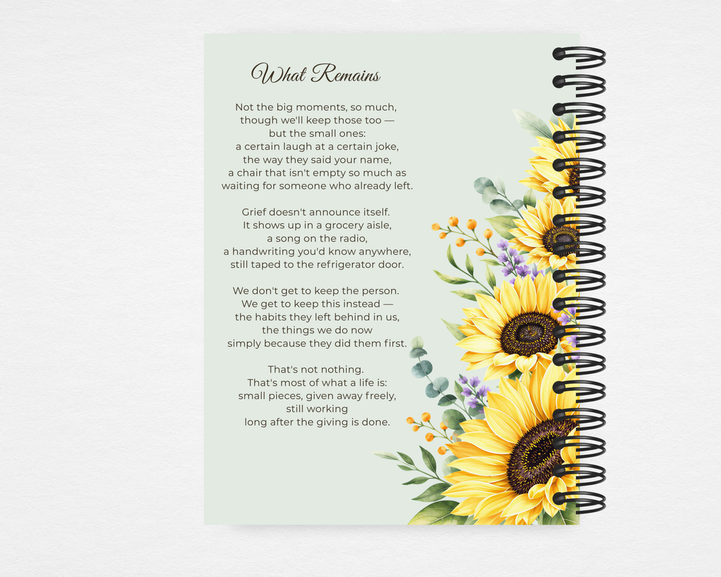 Bloom & Remembrance Memorial Guest Book Template