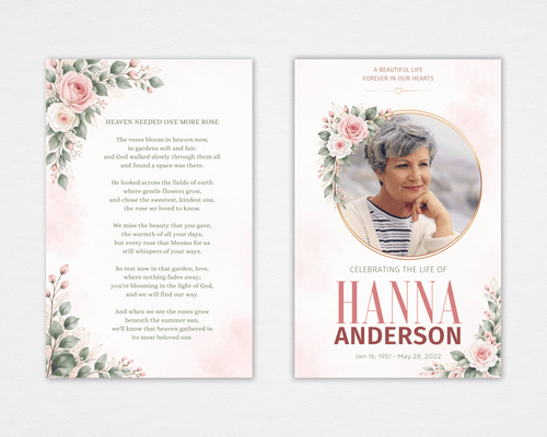 Heaven’s Rose Funeral Program