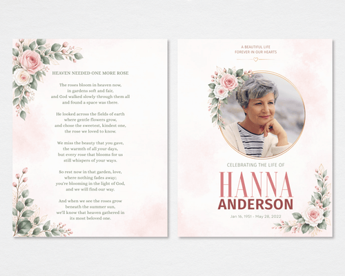 Heaven’s Rose Funeral Program