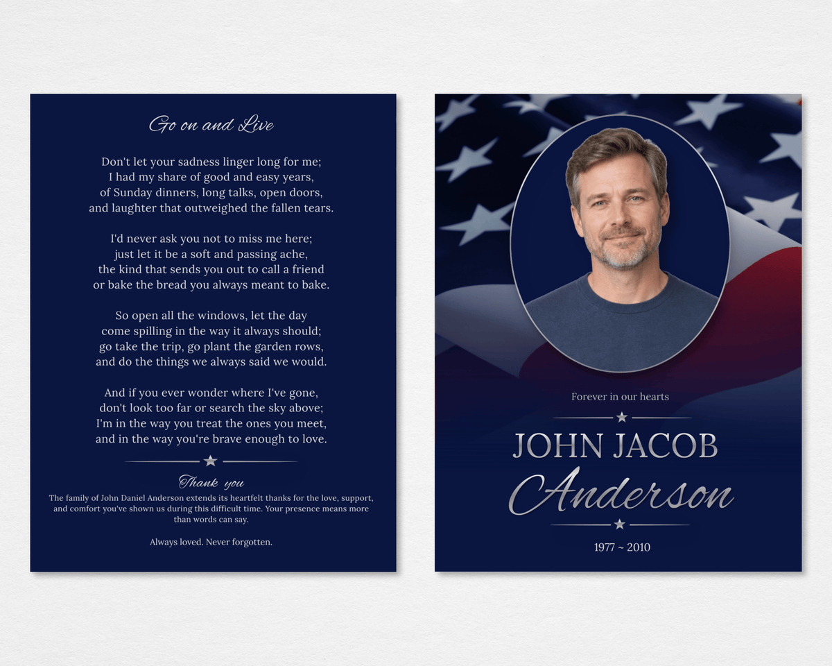 Silver Stars Funeral Program