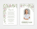 Pink and White Lily Funeral Program