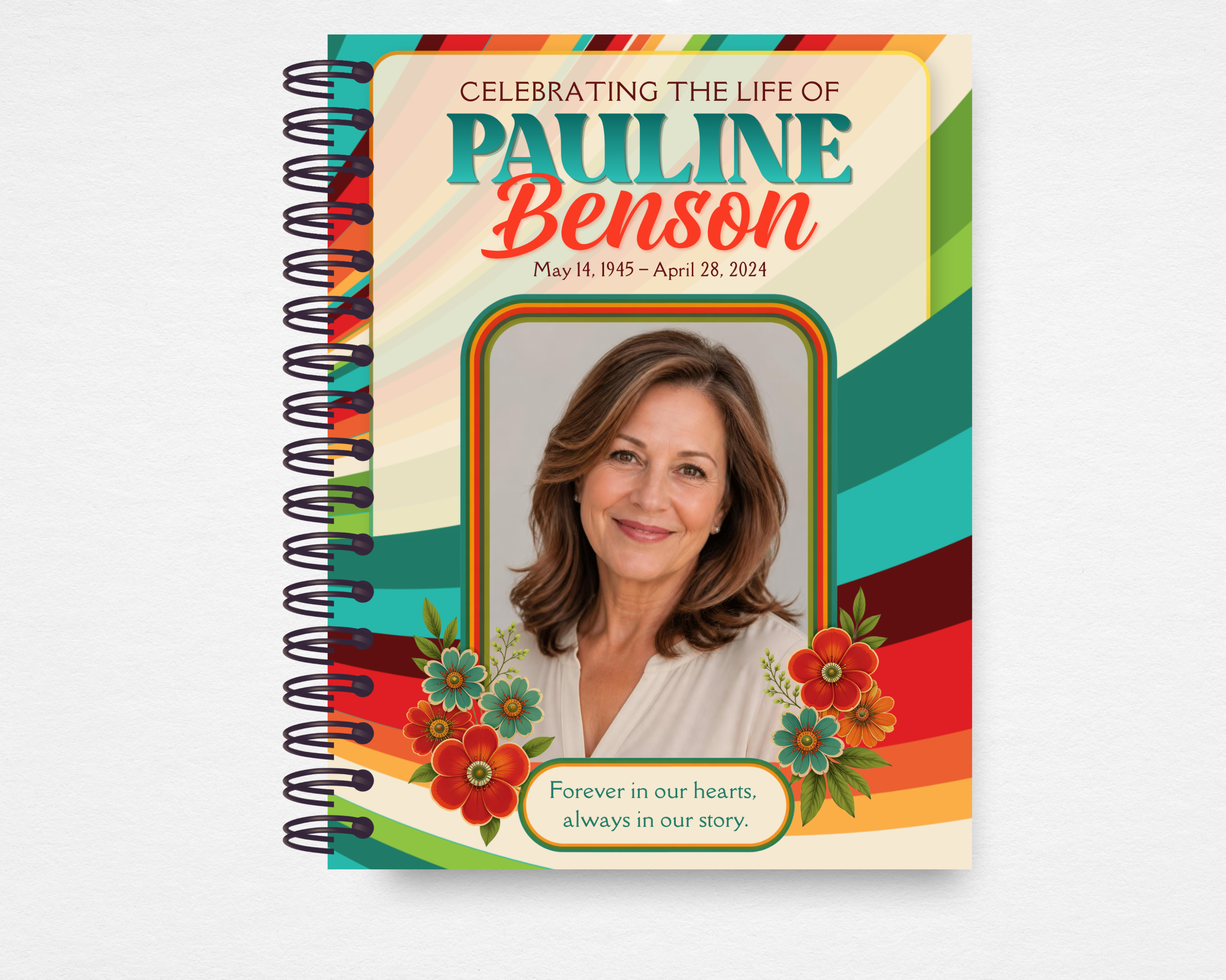 Her Music Plays On Memorial Guest Book Template