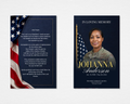 Home of the Brave patriotic military memorial prayer card template — Canva editable template