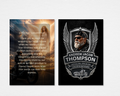 Iron Wings biker motorcycle memorial thank you card template — Canva editable template