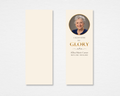 Called Home to Glory Christian gold memorial bookmark template — Canva editable