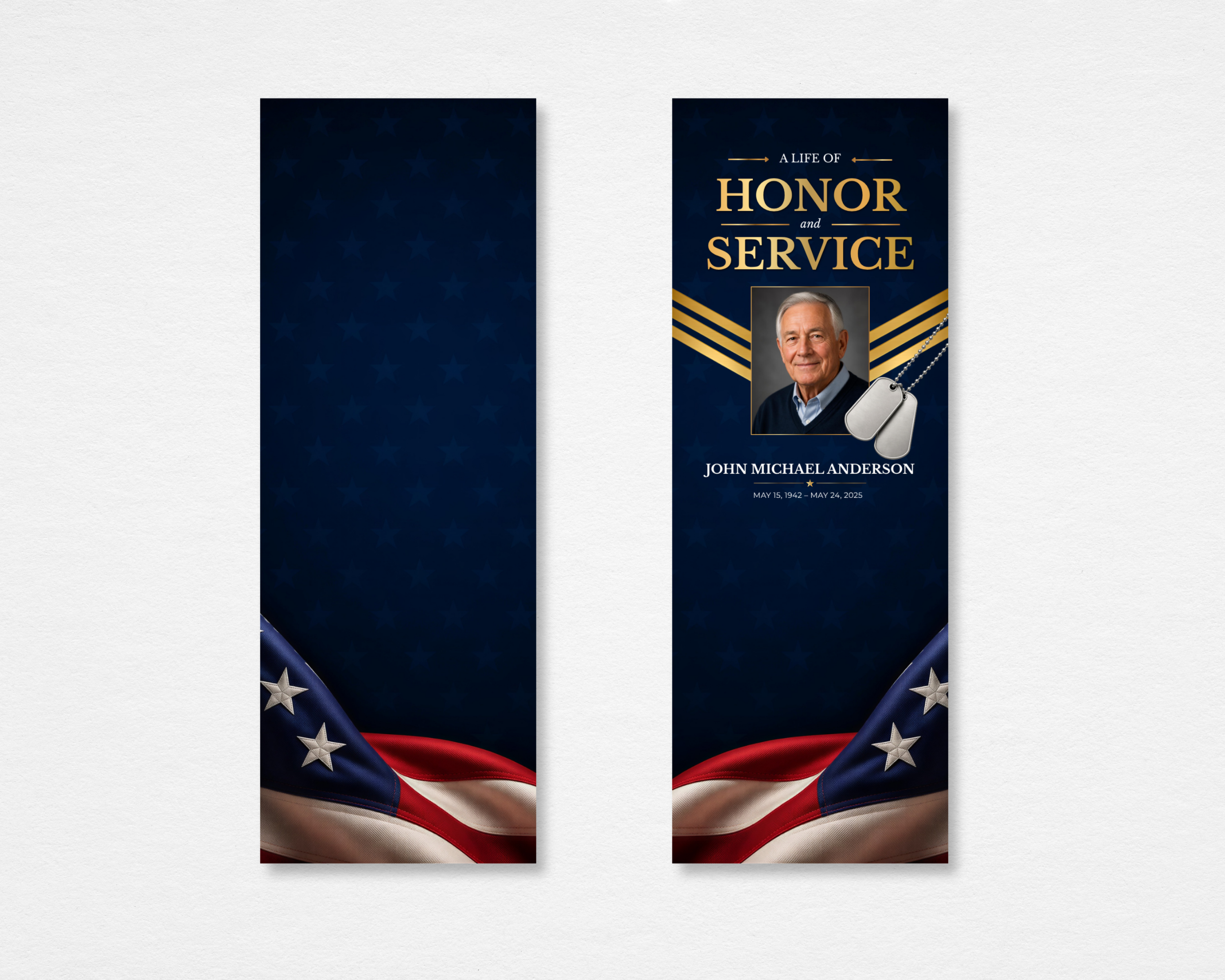 Honor and Service Memorial Bookmark
