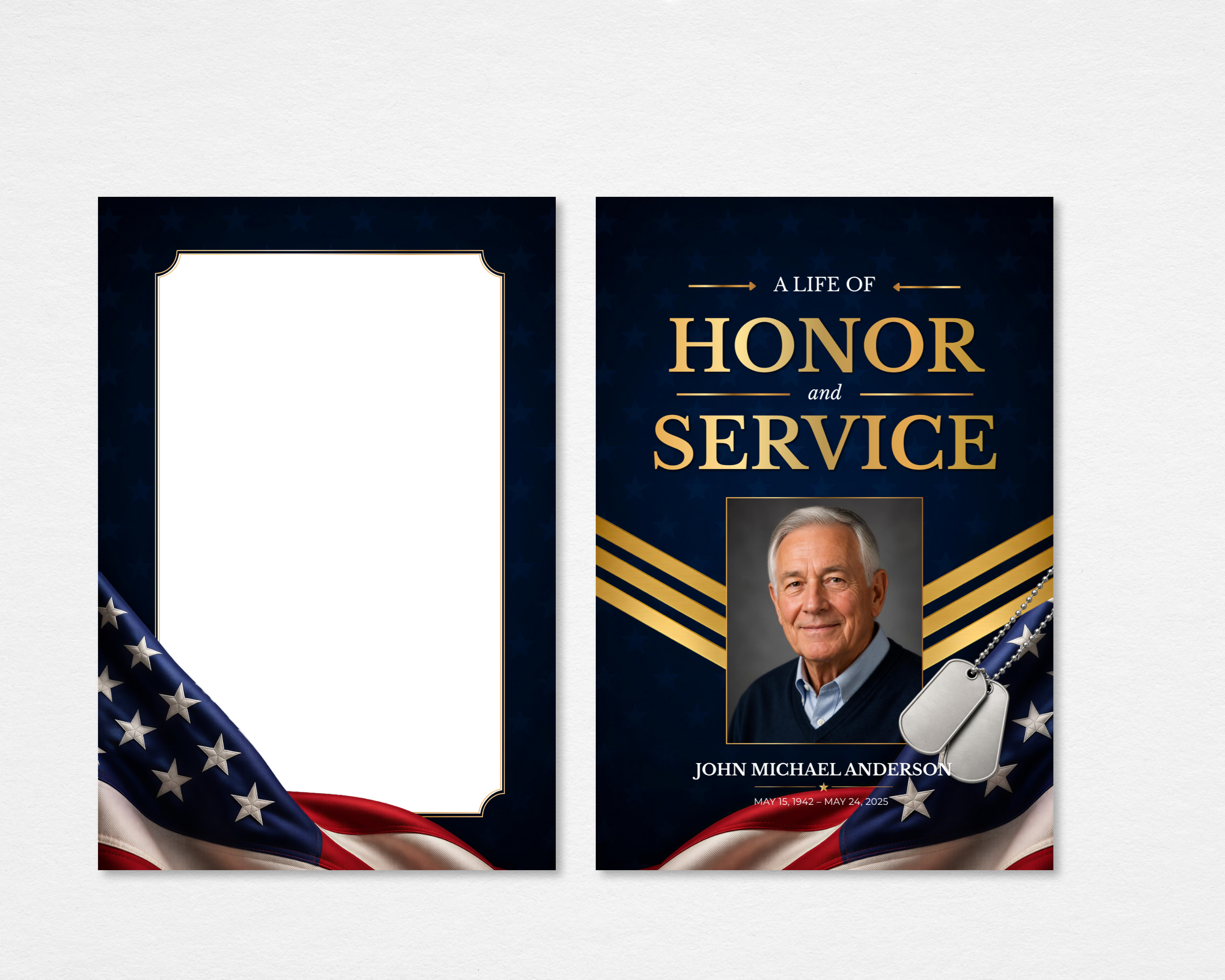 Honor and Service Memorial Thank You Card