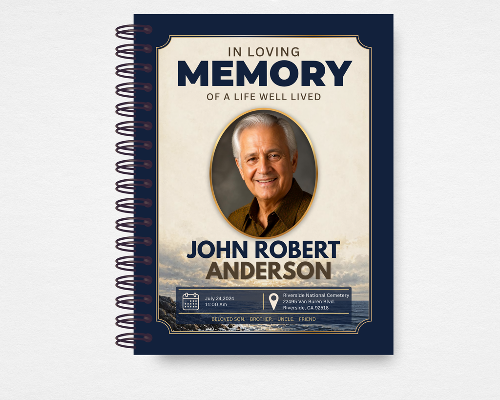 The Keeper's Light Memorial Guest Book Template