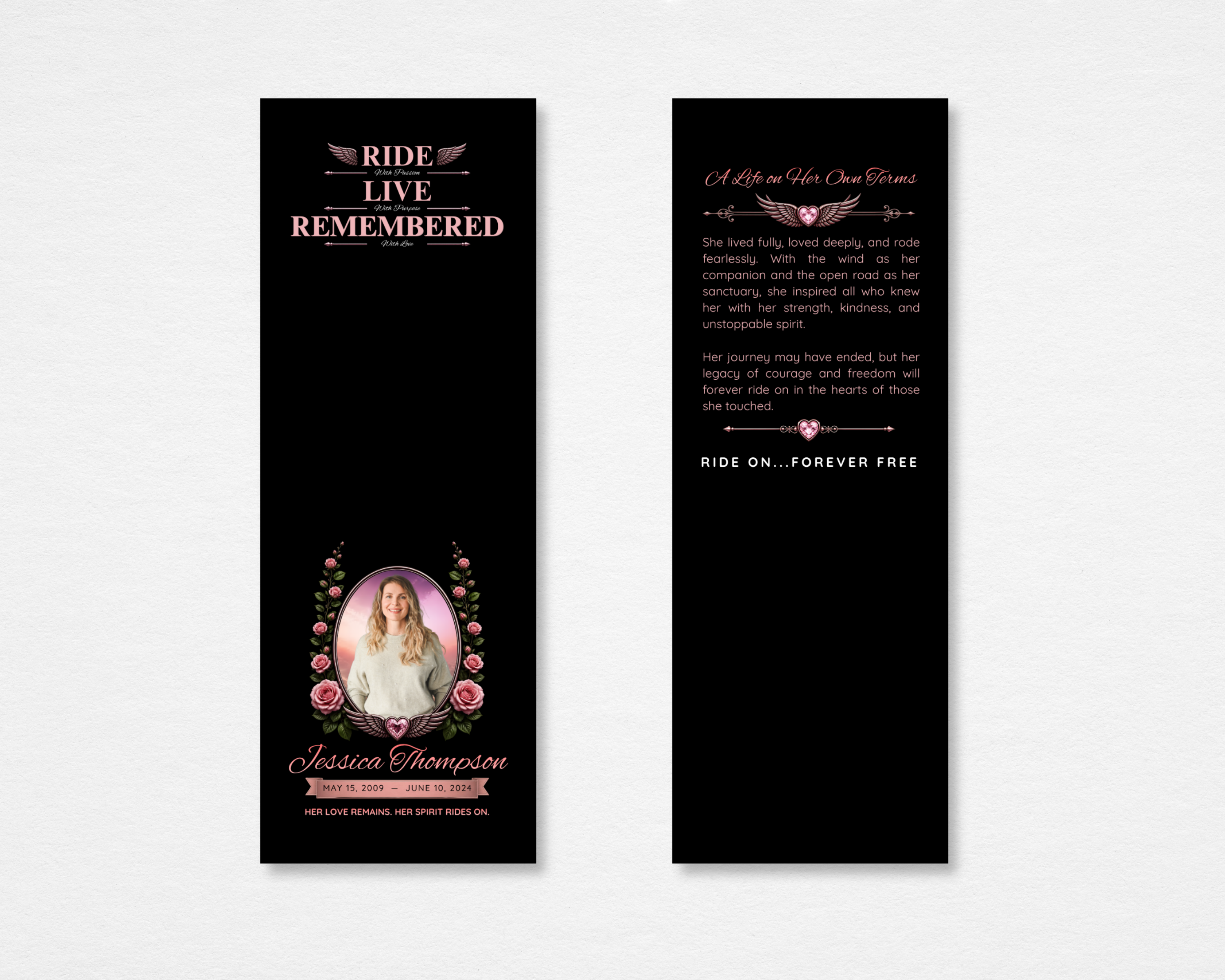 Wild Rose Memorial Bookmark