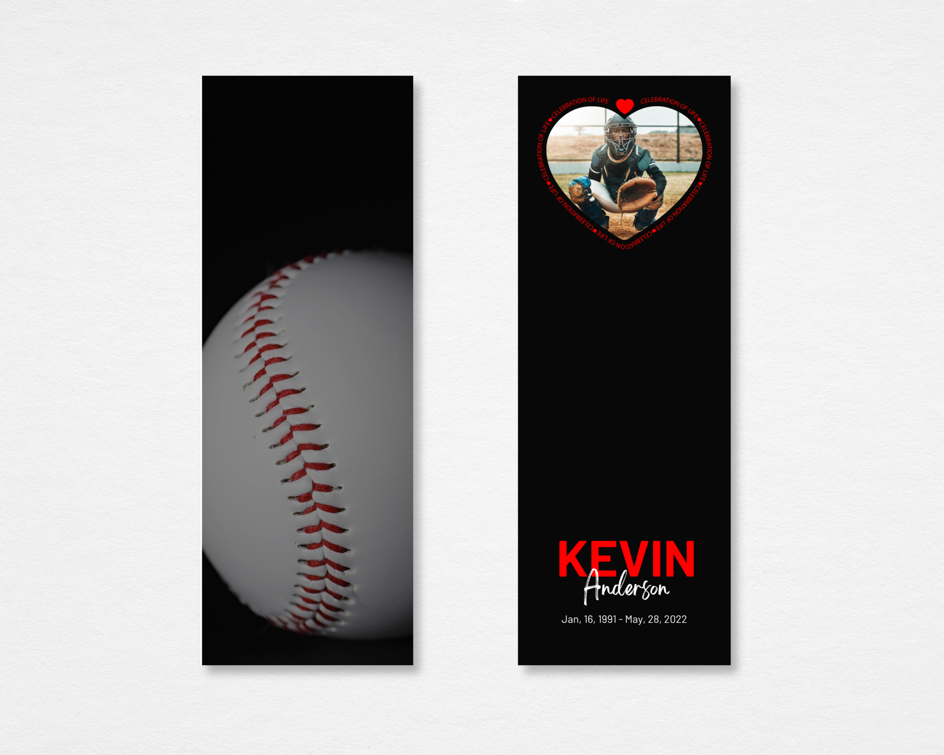 Heart of the Game Memorial Bookmark