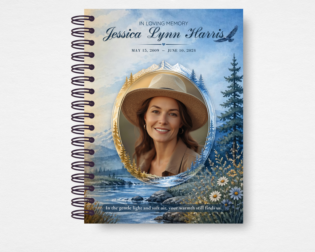 Rustic Nature Memorial Guest Book