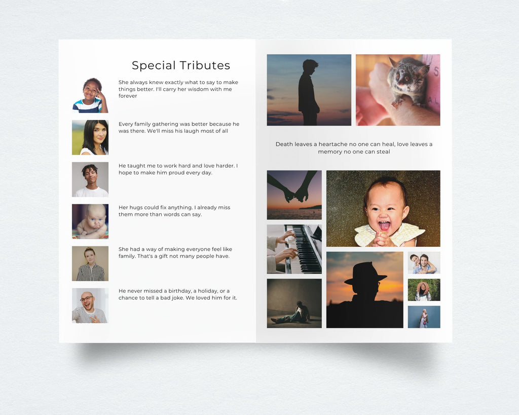 Golden Harvest Funeral Program Template