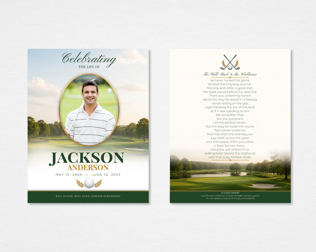 Fairway Classic Funeral Program