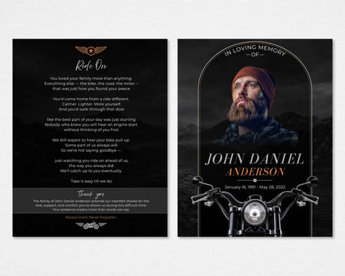 Beyond the Open Road Funeral Program
