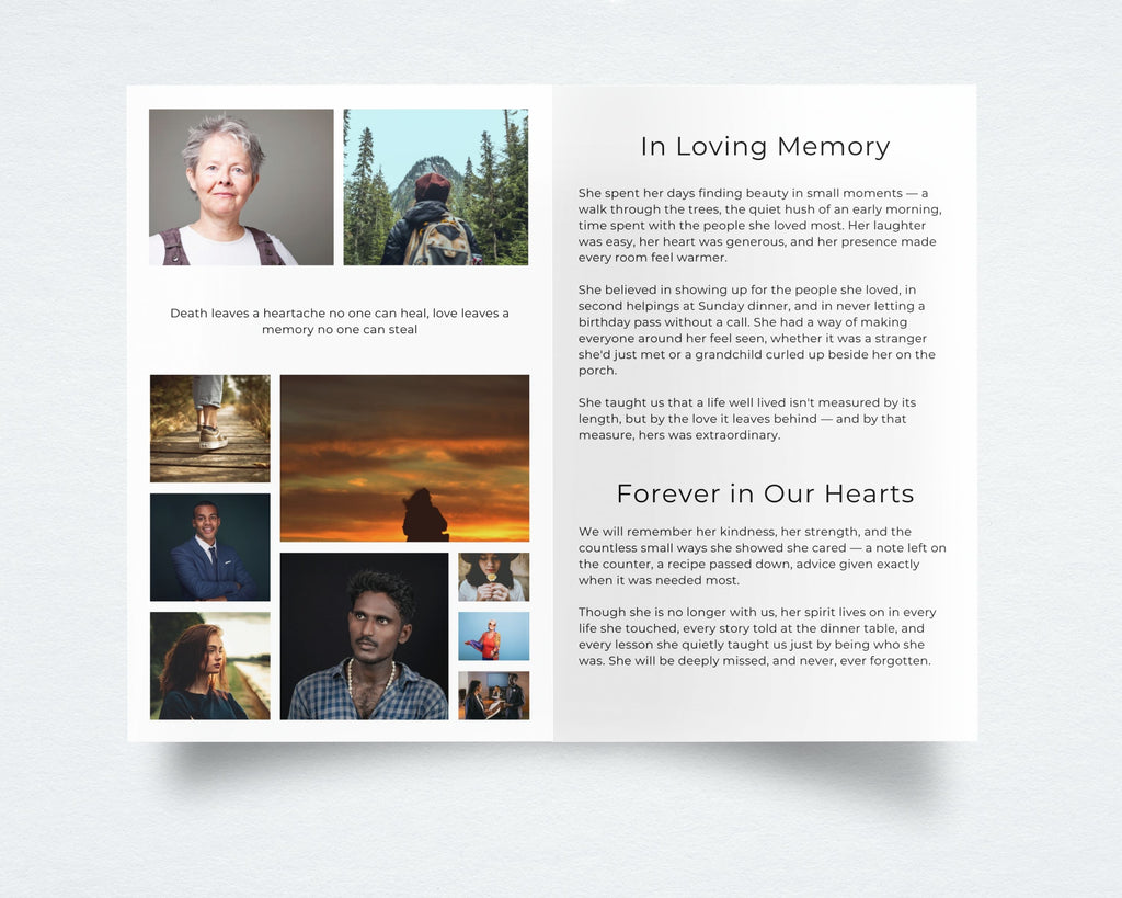 Golden Harvest Funeral Program Template