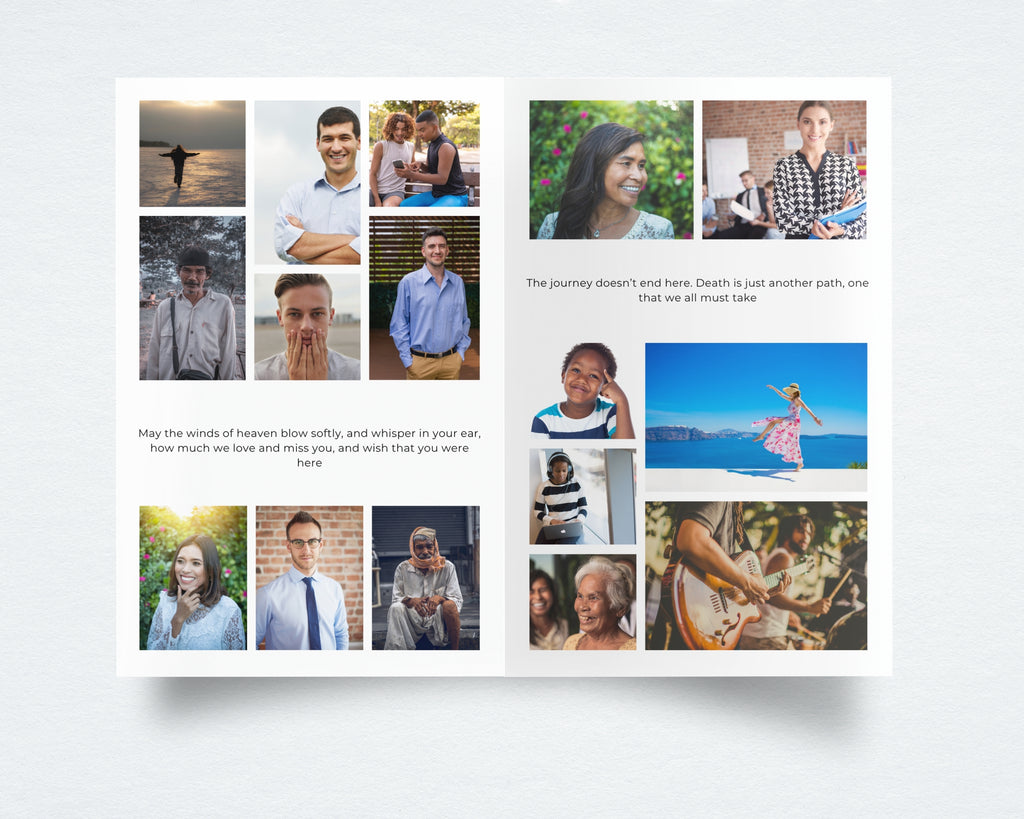 Golden Harvest Funeral Program Template