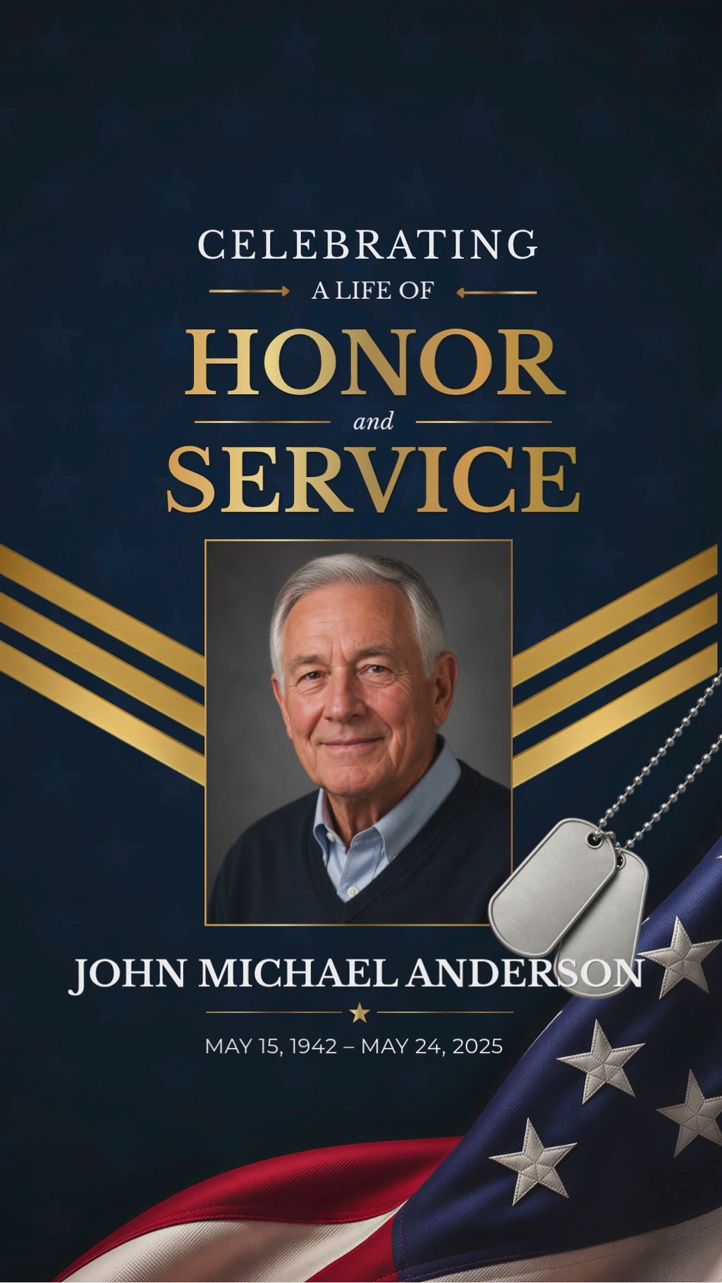 Honor and Service Funeral Program