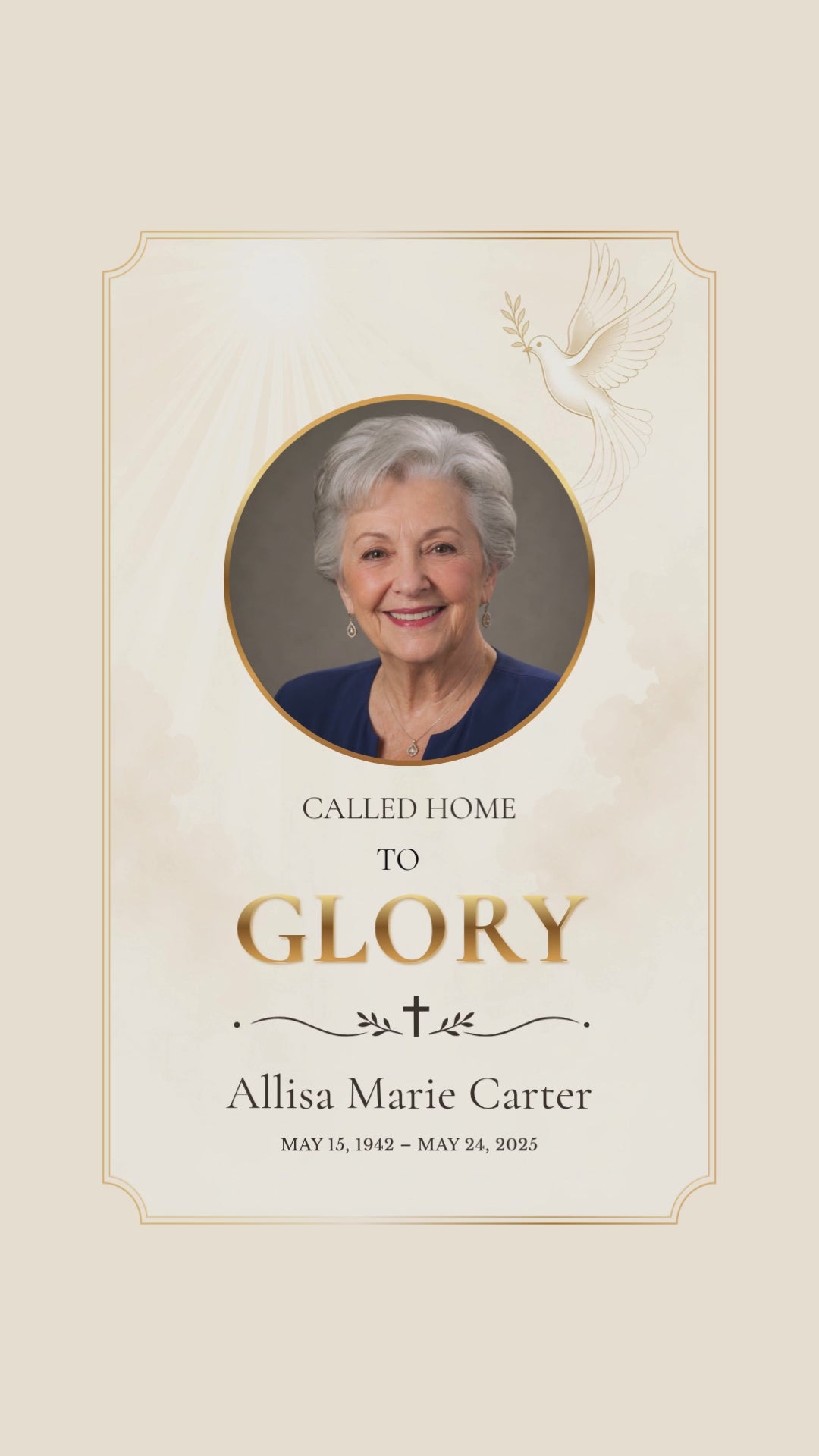 Called Home to Glory Funeral Program