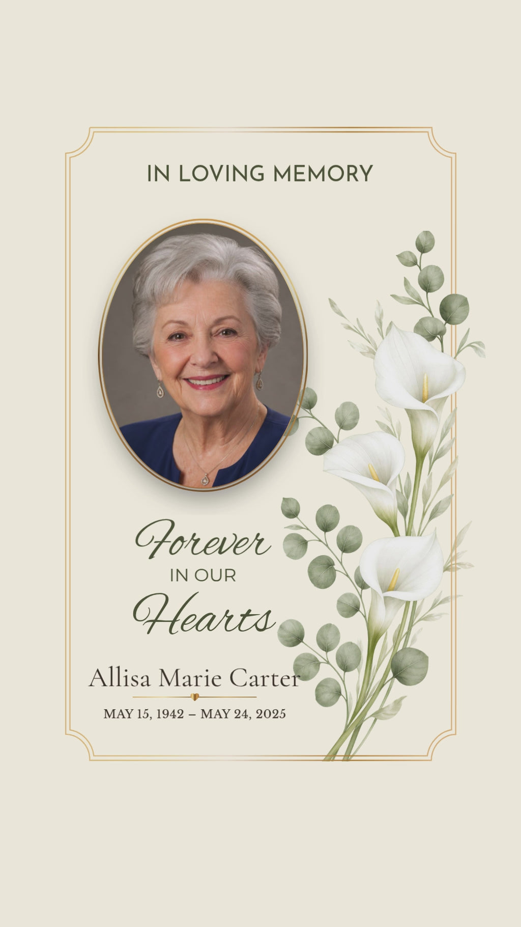 Golden Grace Funeral Program
