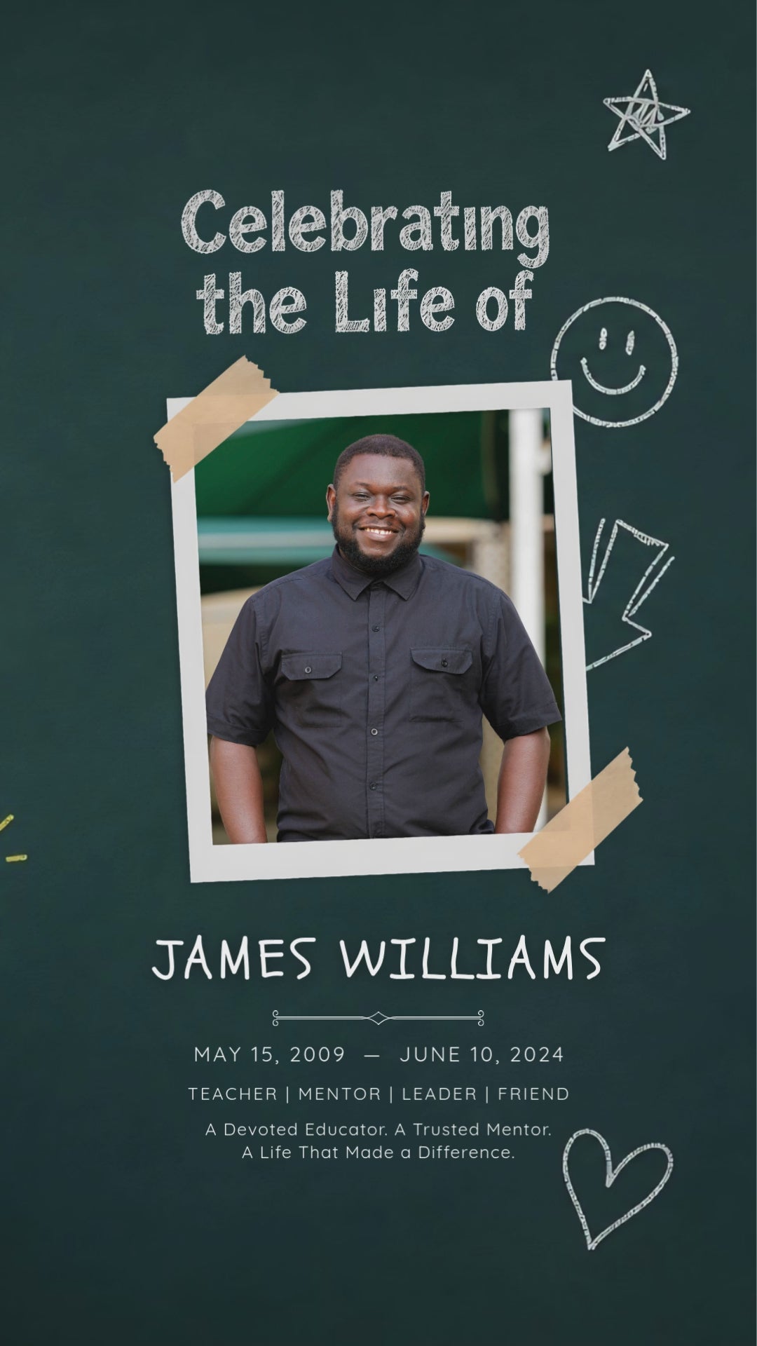 Teacher's Legacy Funeral Program