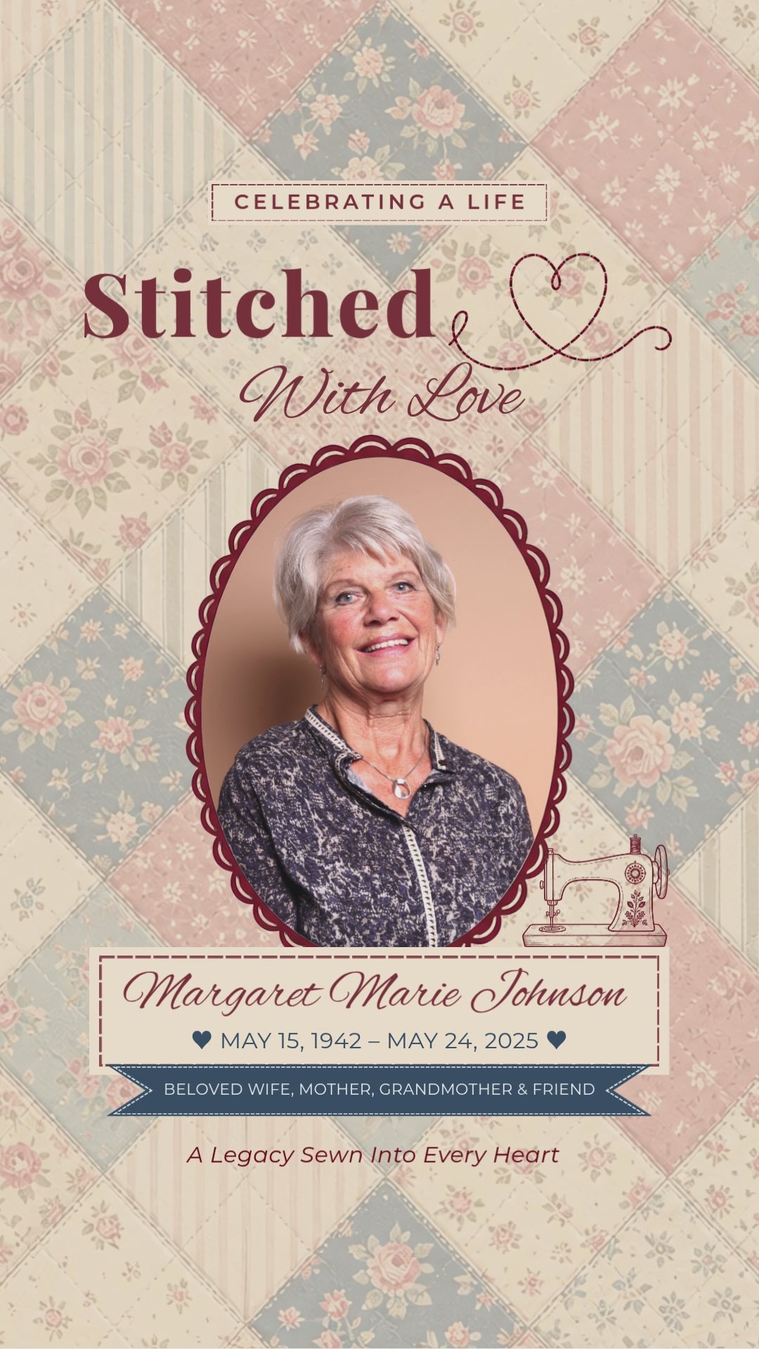 Stitched With Love Funeral Program