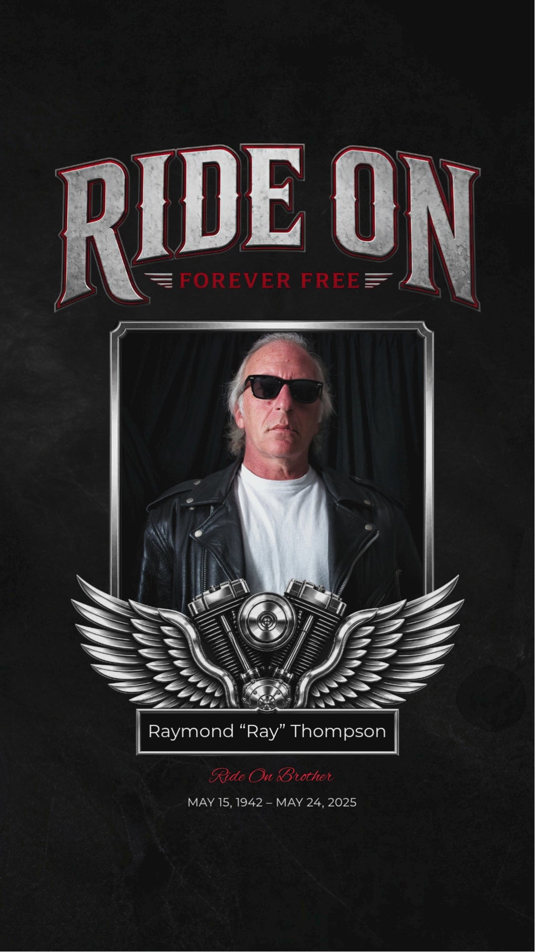 Ride On Brother Funeral Program
