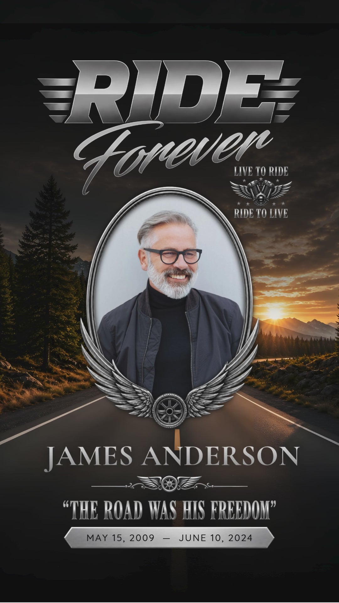 Dark Highway Funeral Program