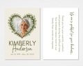 Botanical Heart Memorial Thank You Card